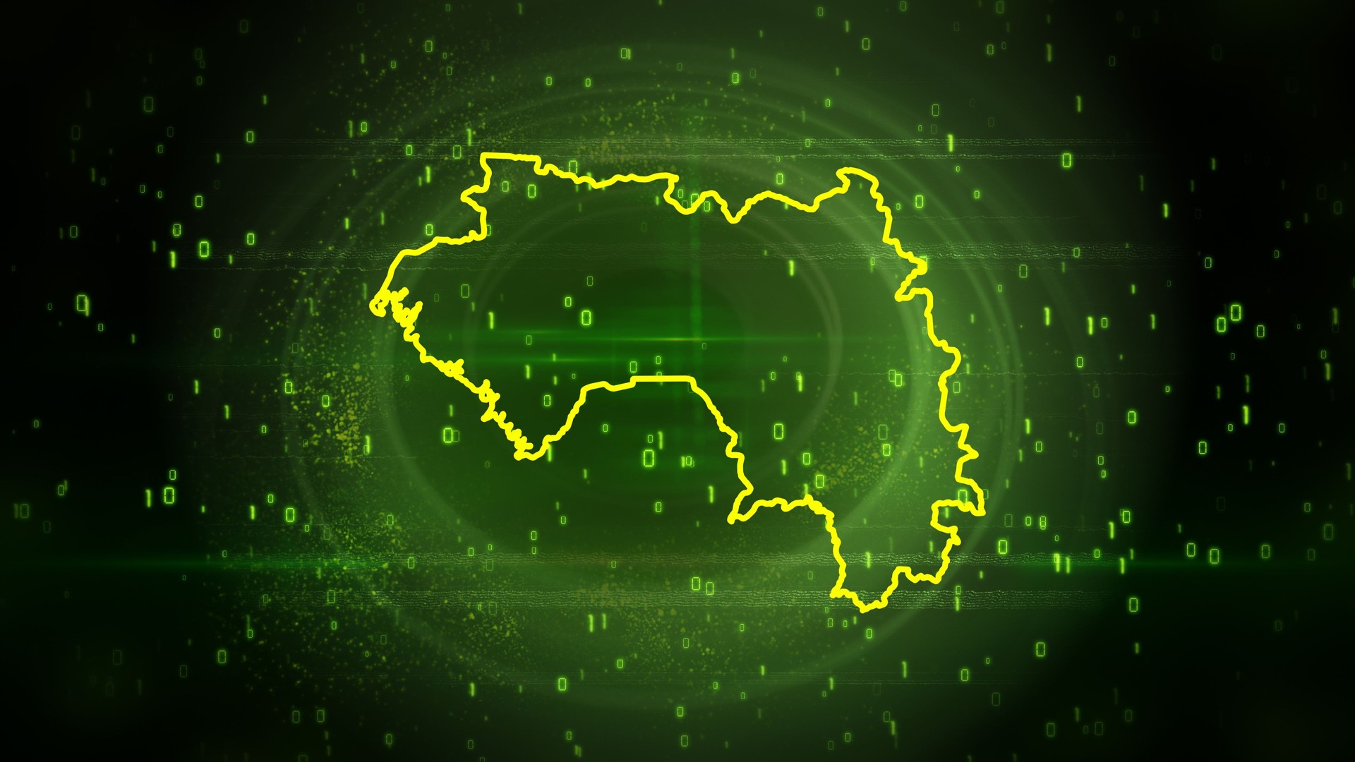 Guinea Map on Digital Background
